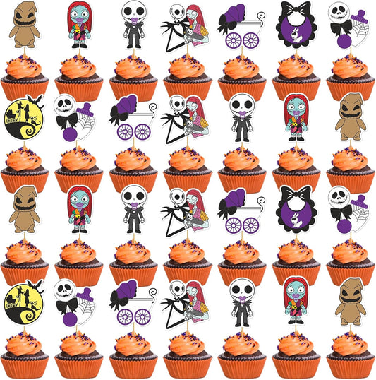 40Pcs-Nightmare-Before-Christmas-Baby-Shower-Cupcake-1558