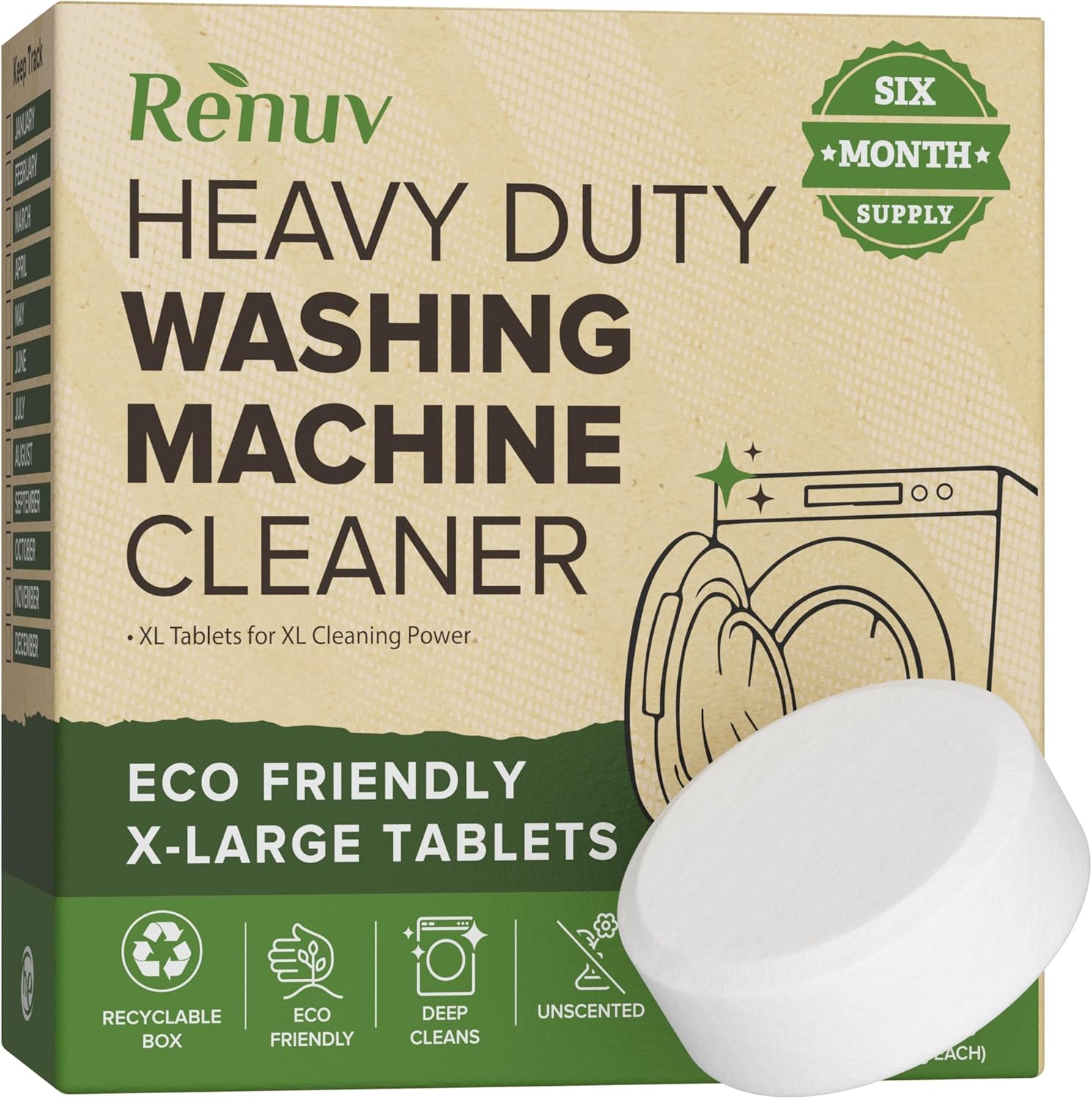 Renuv®-Heavy-Duty-Washing-Machine-Cleaner-Descaler-Tablets---for-Front-Load,-1421