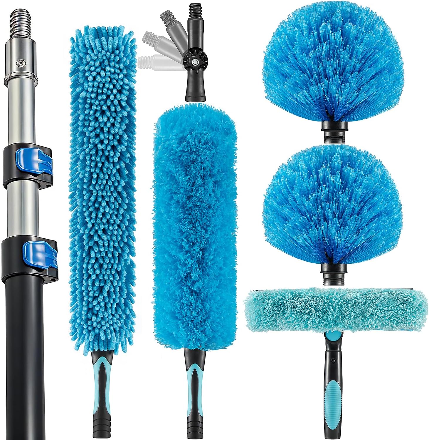 20-Foot-High-Ceiling-Fan-Duster-with-5-12ft-Extension-Pole,-Extendable-Reusable-Cobweb,-Feather,-Window-567