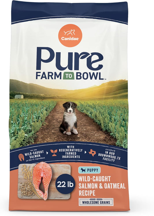 Canidae-Pure-Farm-to-Bowl-Wild-Caught-Salmon-&-Oatmeal,-Puppy,-Dog-Food,-22lb-1371