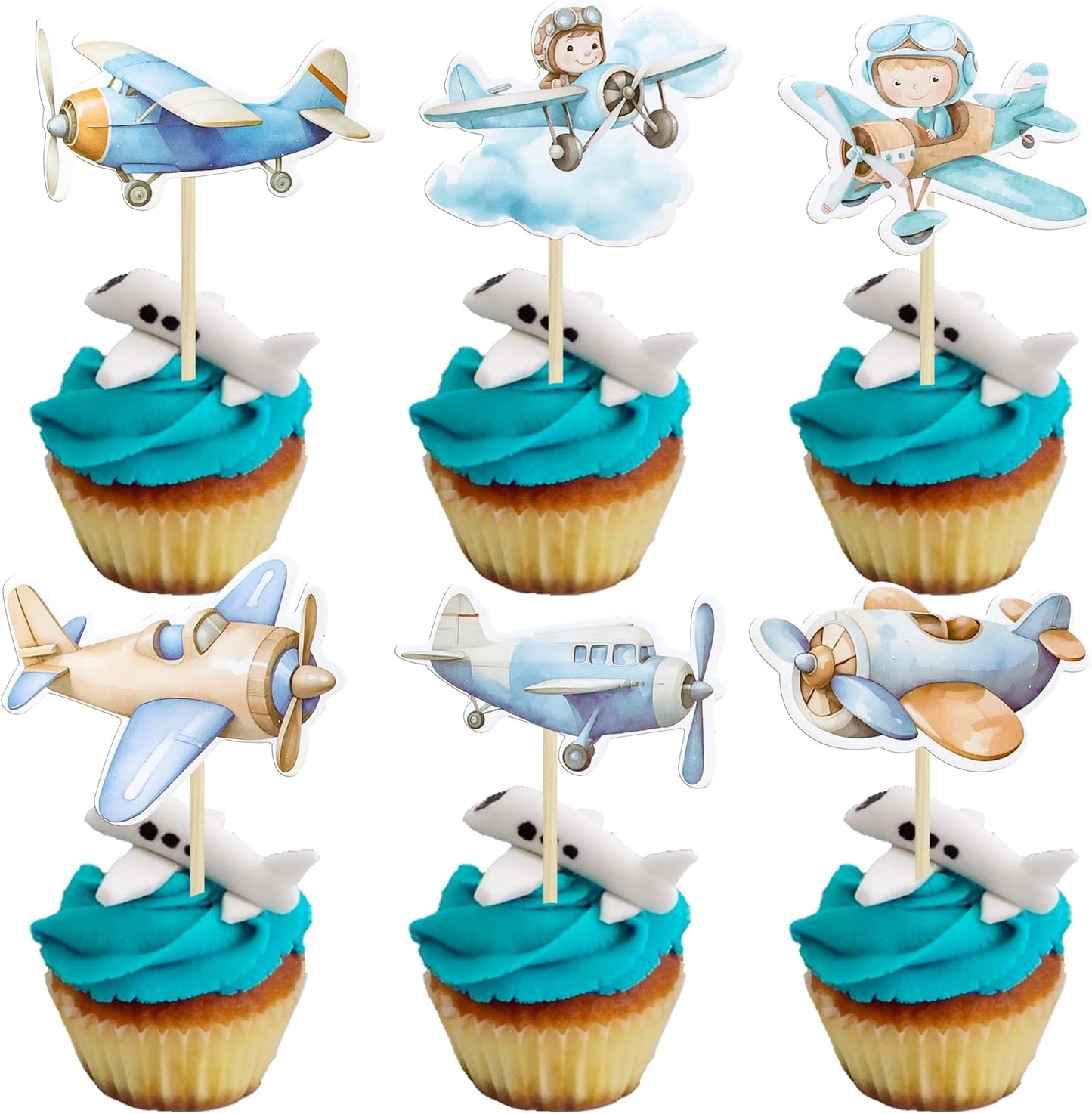 Gyufise-36Pcs-Airplane-Cupcake-Toppers-Pilot-Aviation-plane-Cupcake-Picks-Airplane-Plane-Decoration-Plane-215
