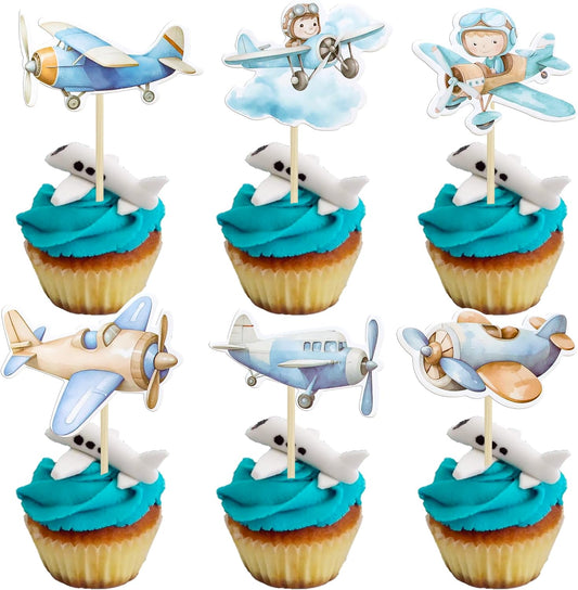 Gyufise-36Pcs-Airplane-Cupcake-Toppers-Pilot-Aviation-plane-Cupcake-Picks-Airplane-Plane-Decoration-Plane-215