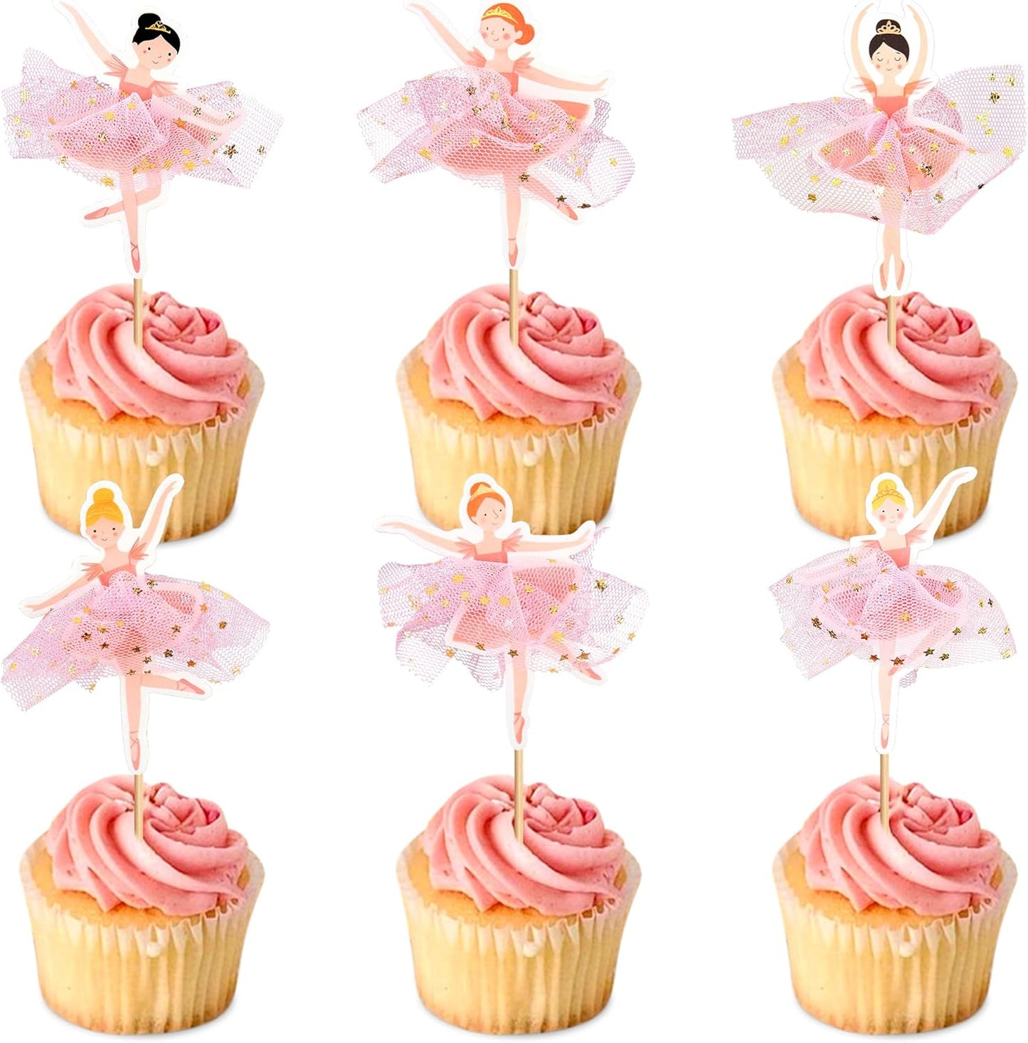 24-Pcs-Ballerina-Cupcake-Toppers-–-3D-Tutu-Dress-Ballet-Girl-Picks-Baby-Birthday,-767