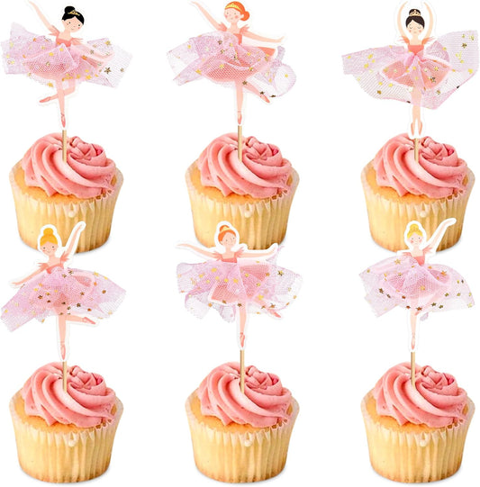 24-Pcs-Ballerina-Cupcake-Toppers-–-3D-Tutu-Dress-Ballet-Girl-Picks-Baby-Birthday,-767