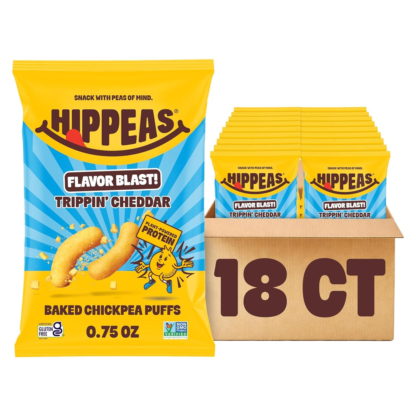 Hippeas-Chickpea-Puffs,-Trippin’-Cheddar,-18-x-0.75-oz-Bags,-Baked--Crunchy-Chickpea-Snacks-3g-1519