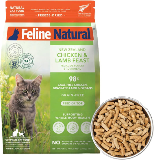 Feline-Natural-High-Protein-Dry-Cat-Food,-Freeze-Dried-Diet-with-0.98-Meat,-Organs-1261