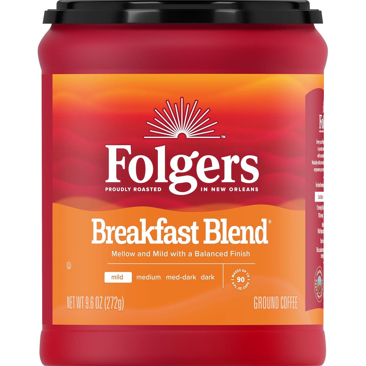Folgers-Breakfast-Blend-Ground-Coffee,-Smooth-&-Mild-Coffee,-9.6-Ounce-Canister---2900