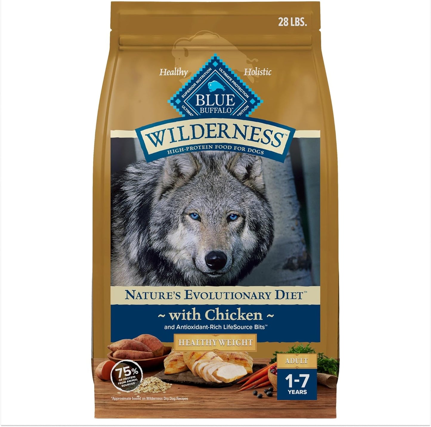 Blue-Buffalo-Wilderness-Natural-High-Protein-Healthy-Weight-Dry-Food-for-Adult-Dogs,-Chicken-1811