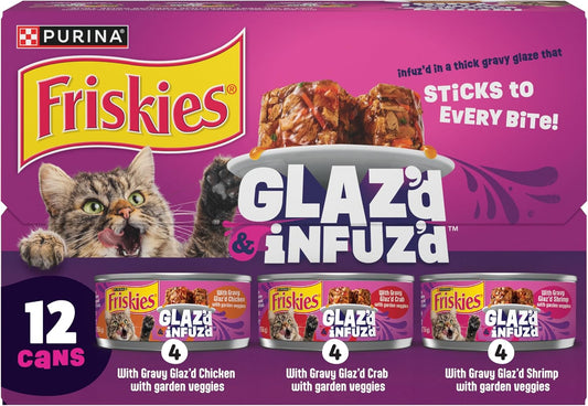 Purina-Friskies-Glaz’d-and-Infuz’d-Wet-Cat-Food-Variety-Pack-with-Crab-Shrimp-Wet1067