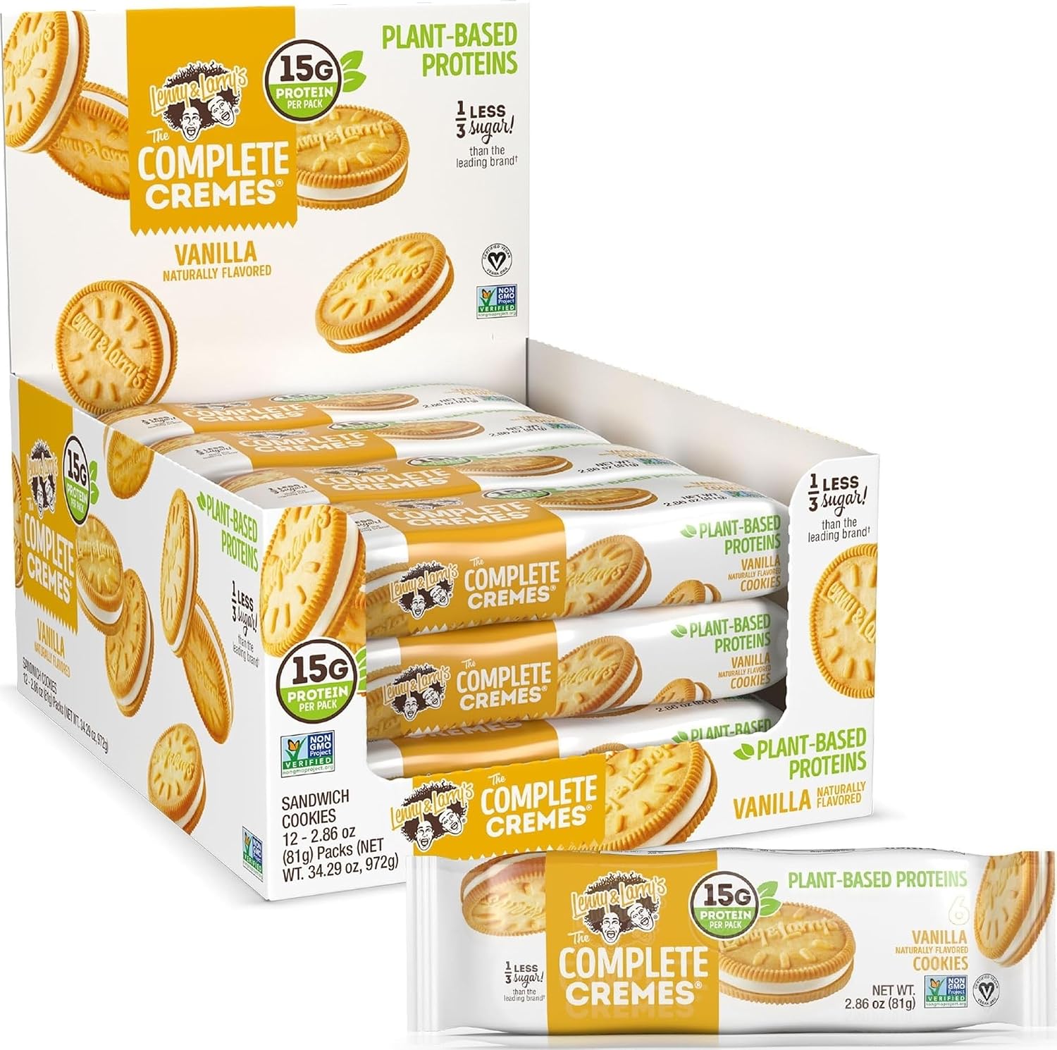Lenny-&-Larry's-The-Complete-Cremes®,-Sandwich-Cookies,-Vanilla,-Vegan,-5g--Plant-Protein,-6-Per-1111