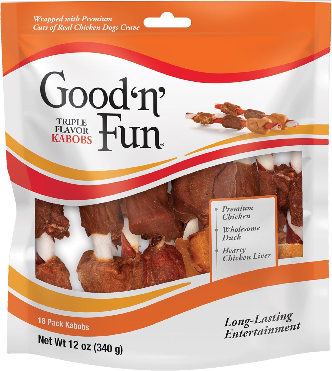 Good'n'Fun-Triple-Flavored-Rawhide-Kabobs-for-Dogs,-Beef,-12-ounces---2475