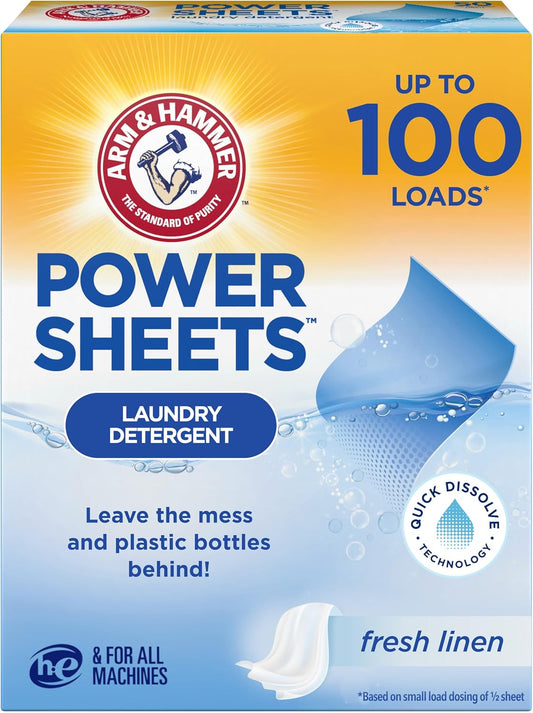 Arm-&-Hammer-Power-Sheets-Laundry-Detergent,-Fresh-Linen-50ct,-4160