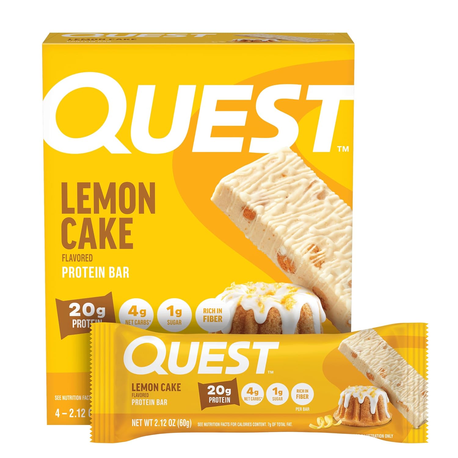 Quest-Nutrition-Lemon-Cake-Protein-Bars,-High-Protein,-Low-Carb,-Gluten--Free,-Keto-Friendly,-Count-1761