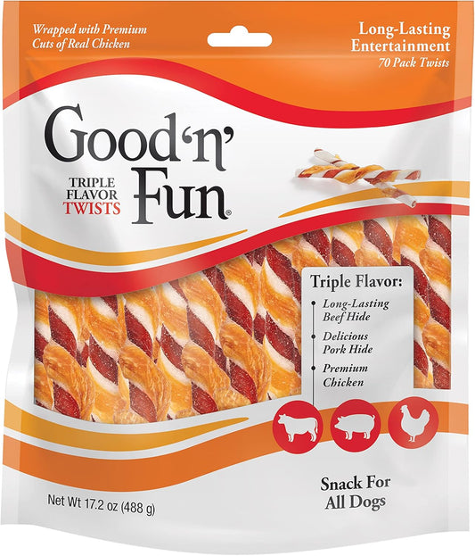 Good'n'Fun-Triple-Flavor-Twists,-Dog-Chew-Sticks,-Premium-4273