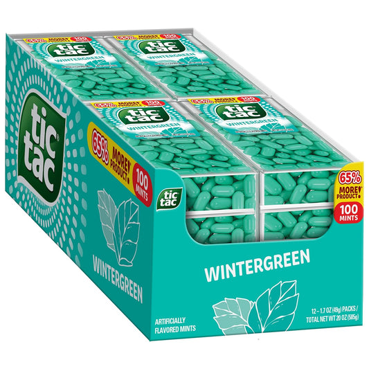 Tic-Tac-Wintergreen-Breath-Mints,-Bulk-12-Pack,-2386