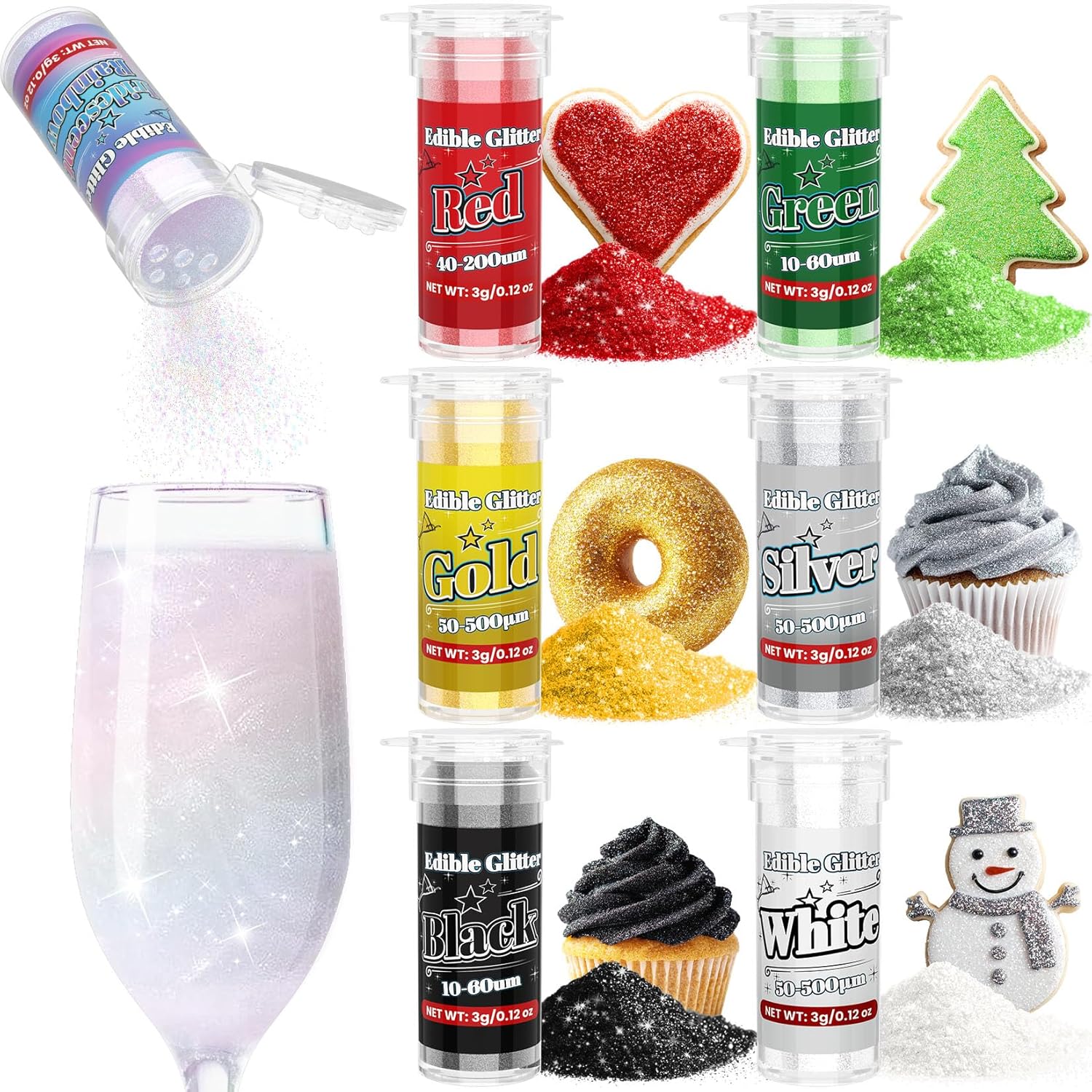 Edible-Glitter-for-Cocktails,-7-Colors-Food-Edible-Glitter-Set-W/Red-Gold-Silver-Black-668