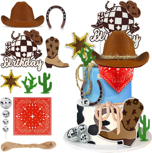 Cowboy-Birthday-Cake-Topper-Cowboy-Cowgirl-Hat-209