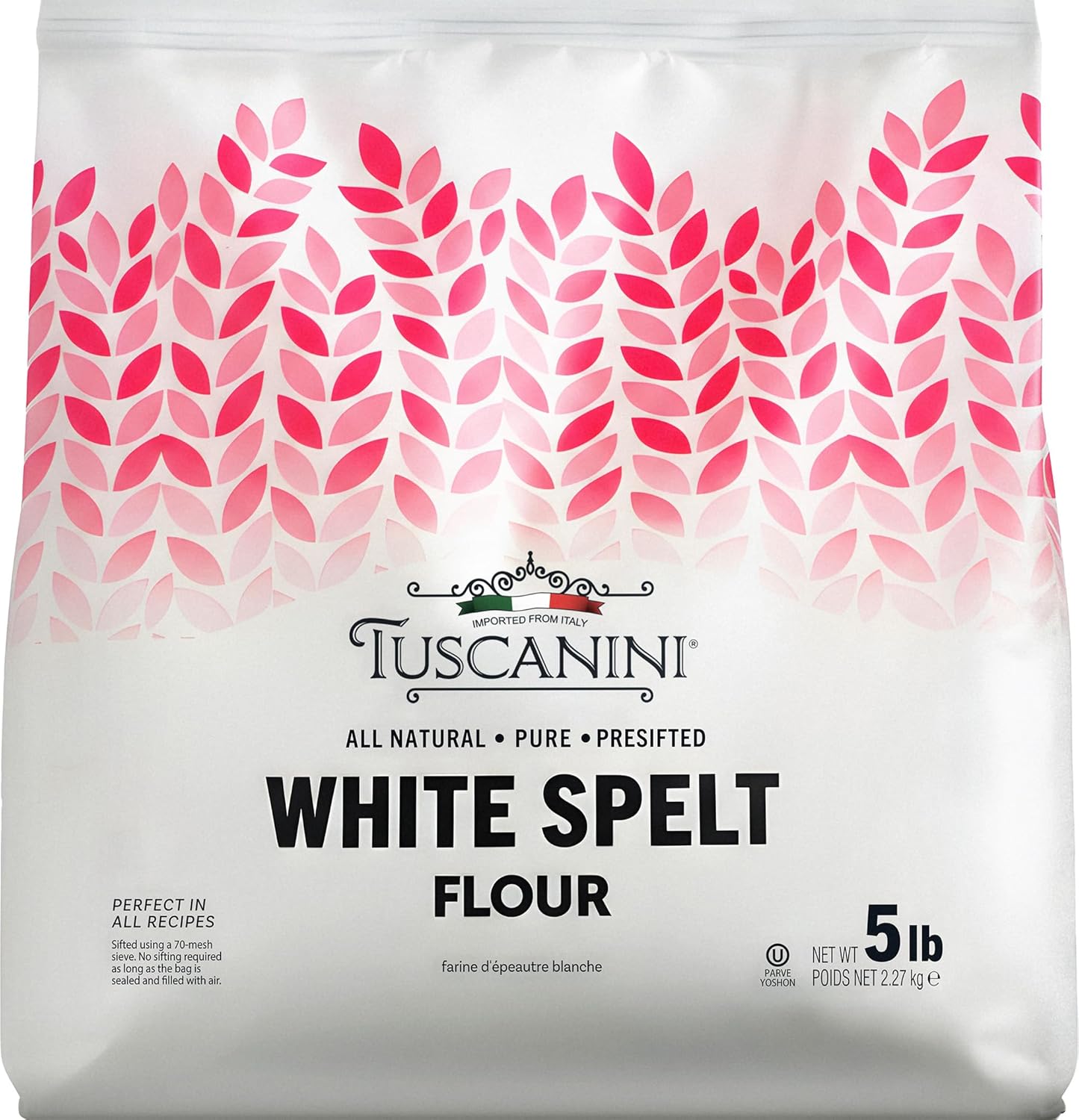 Tuscanini-Italian-White-Spelt-Flour,-5-lb-|-Insect-Free-|-All-Pure,-|-1063