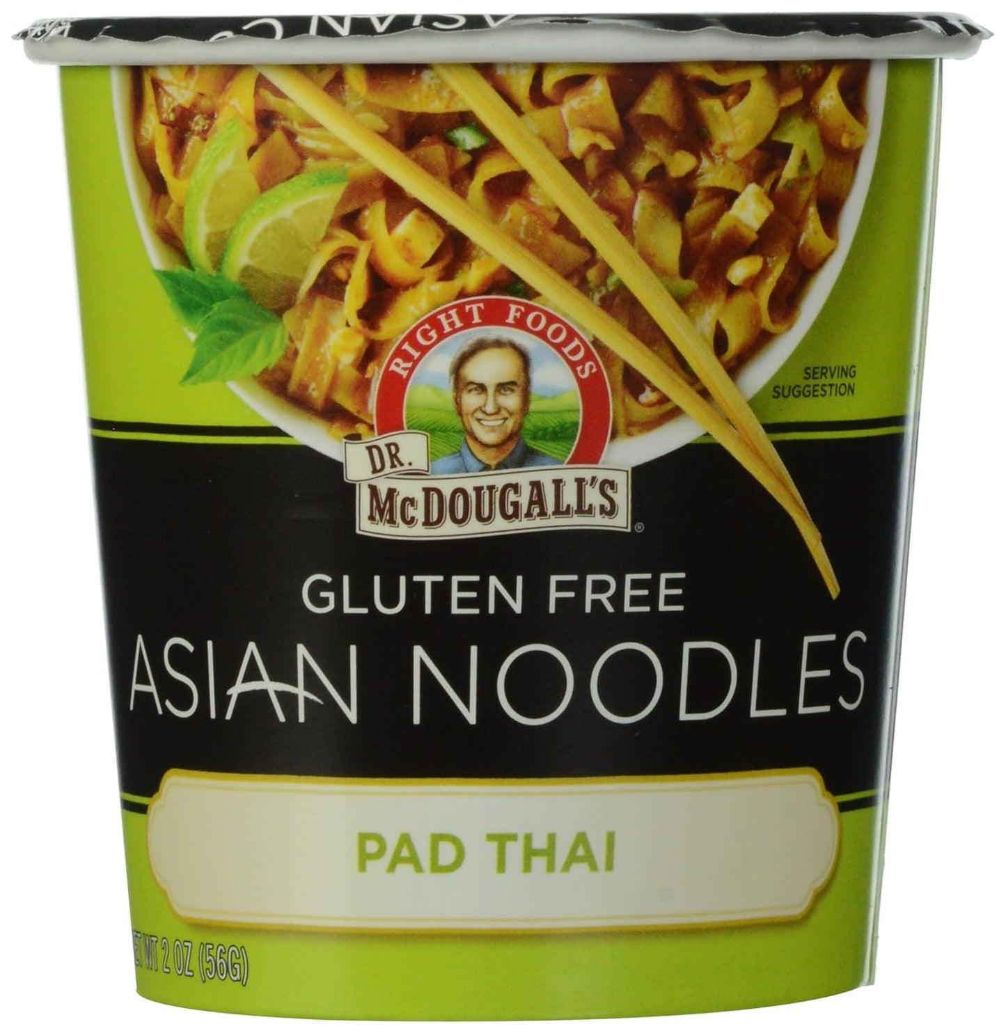Dr.-McDougall's-Right-Foods-Entrada-asiática,-fideos-Pad-Thai,-paquetes--de-32