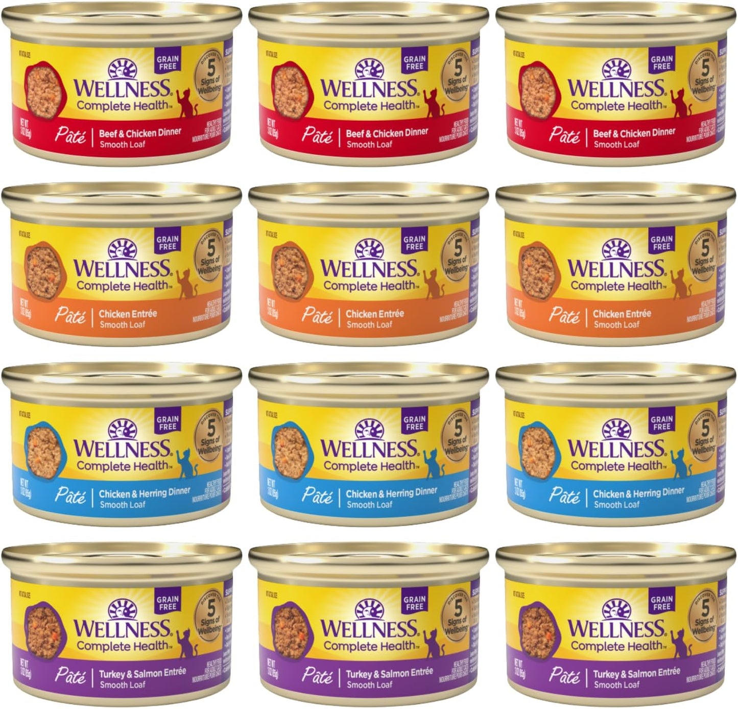 Wellness-Natural-Premium-Canned-Cat-Wet-Food-Pate---12-Pack-Bowl-Pack-Flavor1352