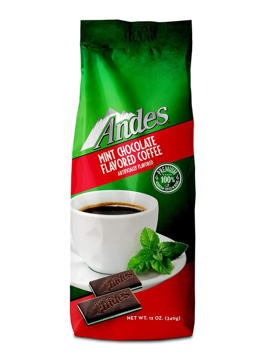 Andes-Coffee-Bolsa-de-café-molida-con-sabor-arábica-premium,-menta-chocolate,2772