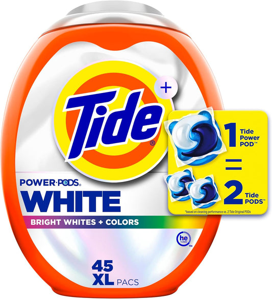 Tide-Power-PODS-White-Laundry-Detergent-Pacs,-45-Count,-Brilliant-Whitening-+-1245