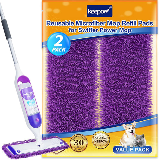 KEEPOW-Reusable-Power-Mop-Refill-Pads-Compatible-with-Swiffer-PowerMop,-3170