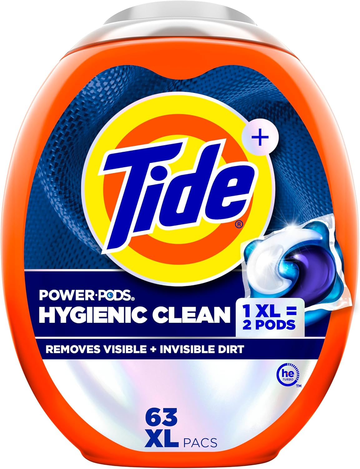 Tide-Hygienic-Clean-Power-PODS-Laundry-Detergent-Pacs,-Original-Scent,-63-Count,-1654