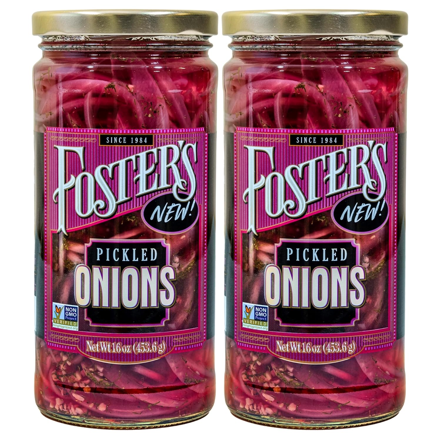 Foster's-Cebollas-rojas-en-escabeche-en-un-frasco,-16-820