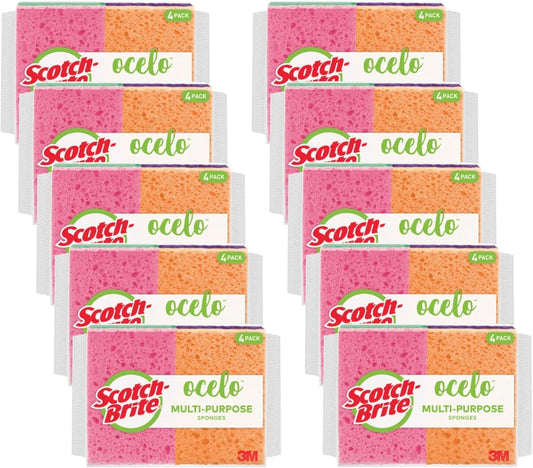 Scotch-Brite-ocelo-Handy-Sponge,-Assorted-Colors,-4/Pack,-10-Units-per-2768