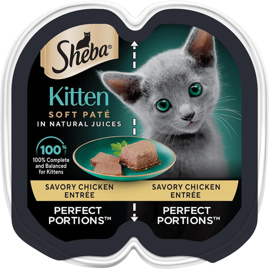 Sheba-Perfect-Portions-Kitten-Wet-Cat-Food-Pate-Chicken-Entree,-2.6-oz.-Twin-Pack-593