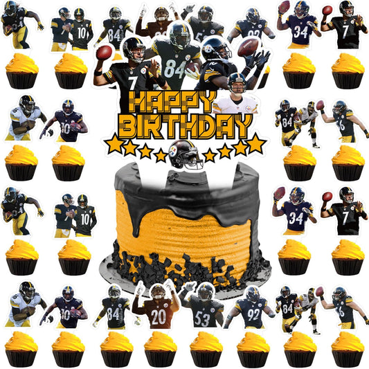37pcs-Steelers-of-Pittsburgh-Football-Cake-Topper-2384