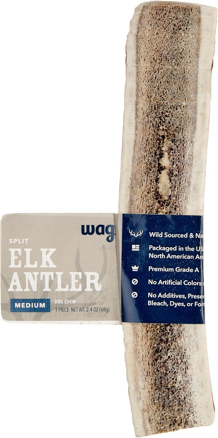 Amazon-Brand---Wag-Split-Elk-Antler,-Naturally-Shed,-Long-Lasting-Aggressive-2764