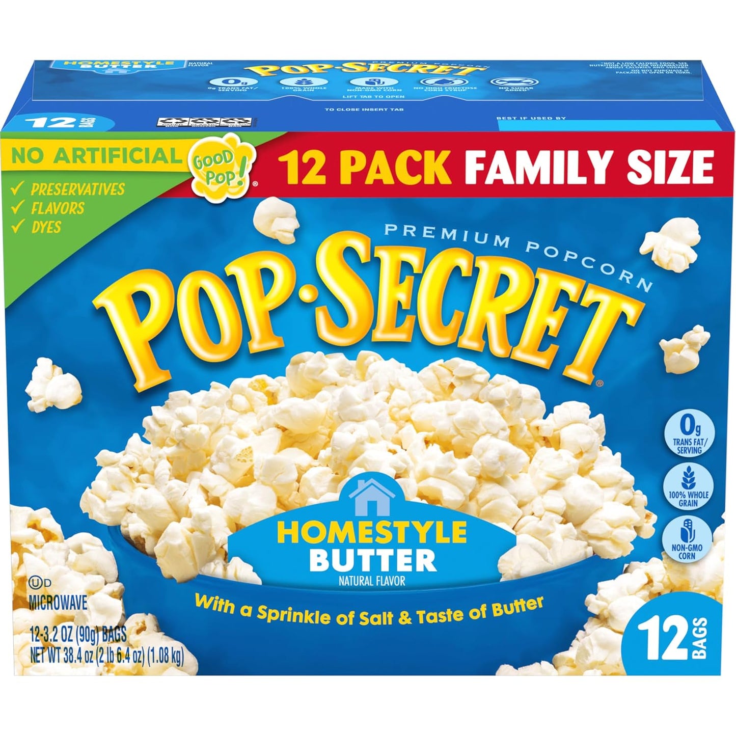 Pop-Secret-Microwave-Popcorn,-Homestyle-Butter-Flavor,-3.2-Oz-Sharing-Bags,--12-Ct---1432