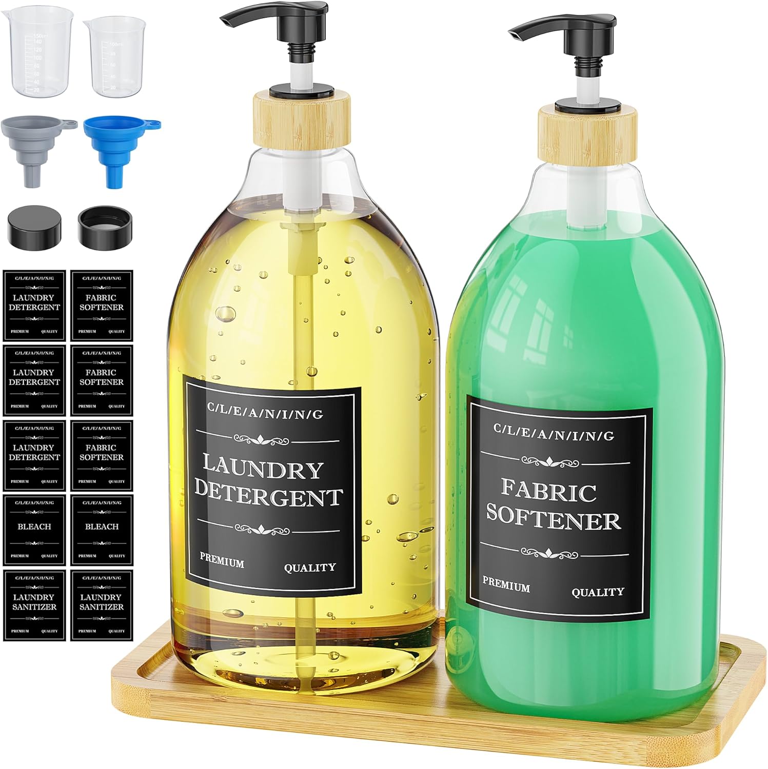 Moforoco-Liquid-Laundry-Detergent-Dispenser-with-Bamboo-Tray,-2-Pack-64-Oz-813