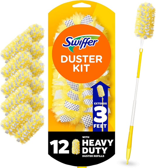 Swiffer-Duster-Kit-with-3-ft-Extendable-Handle,-Heavy-Duty-Dusting-Starter-Kit-with-12-2095