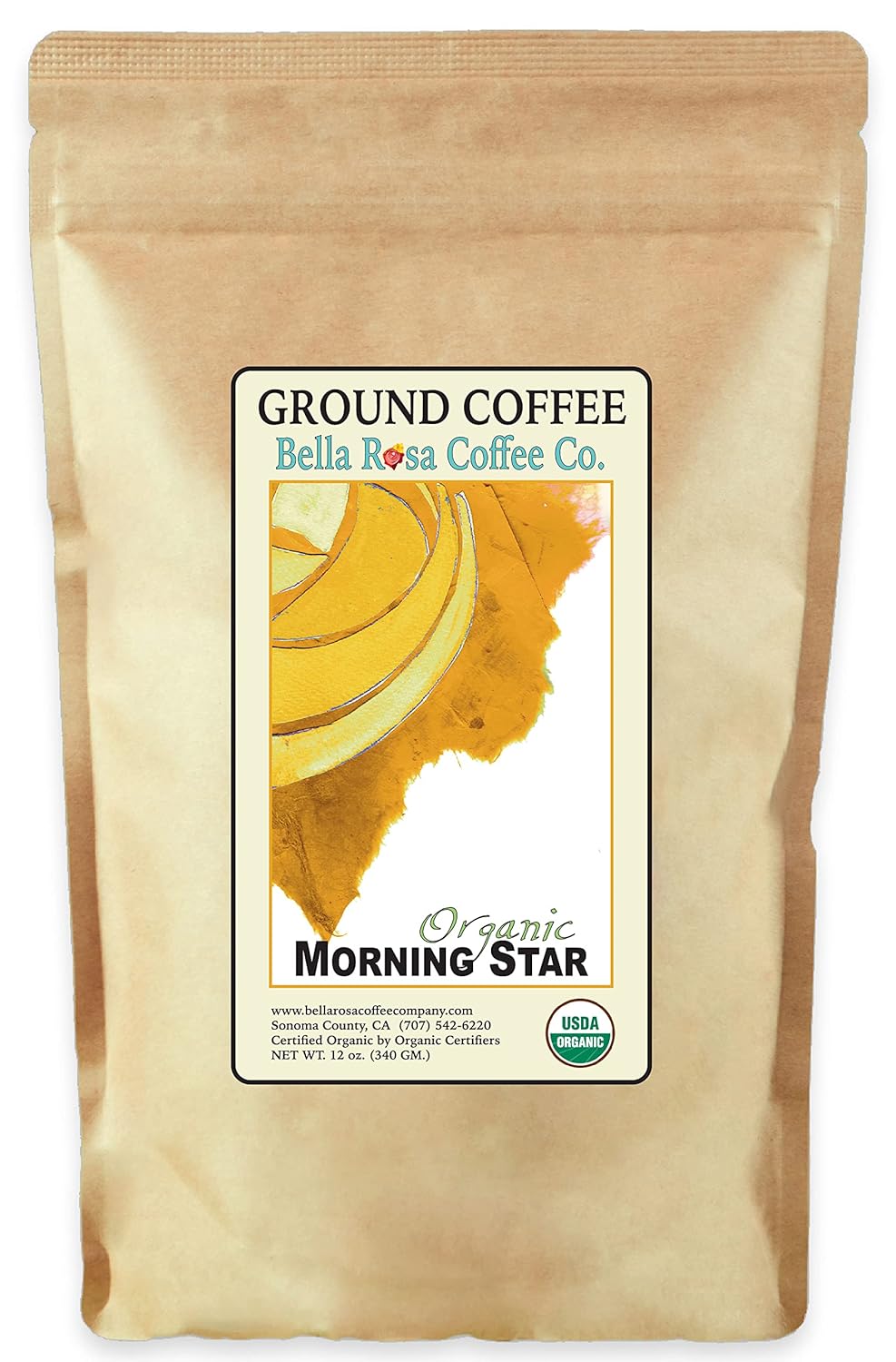 Organic-Morning-Star,-12-oz.-Fresh-Ground-Coffee,-Medium-Roast,-1-bag---258