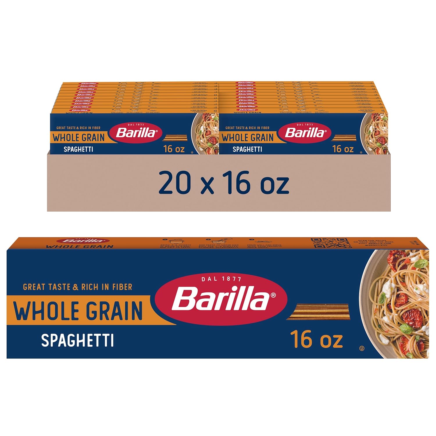Barilla-Whole-Grain-Spaghetti-Pasta,-16-oz.-Box-(Pack-20)-787