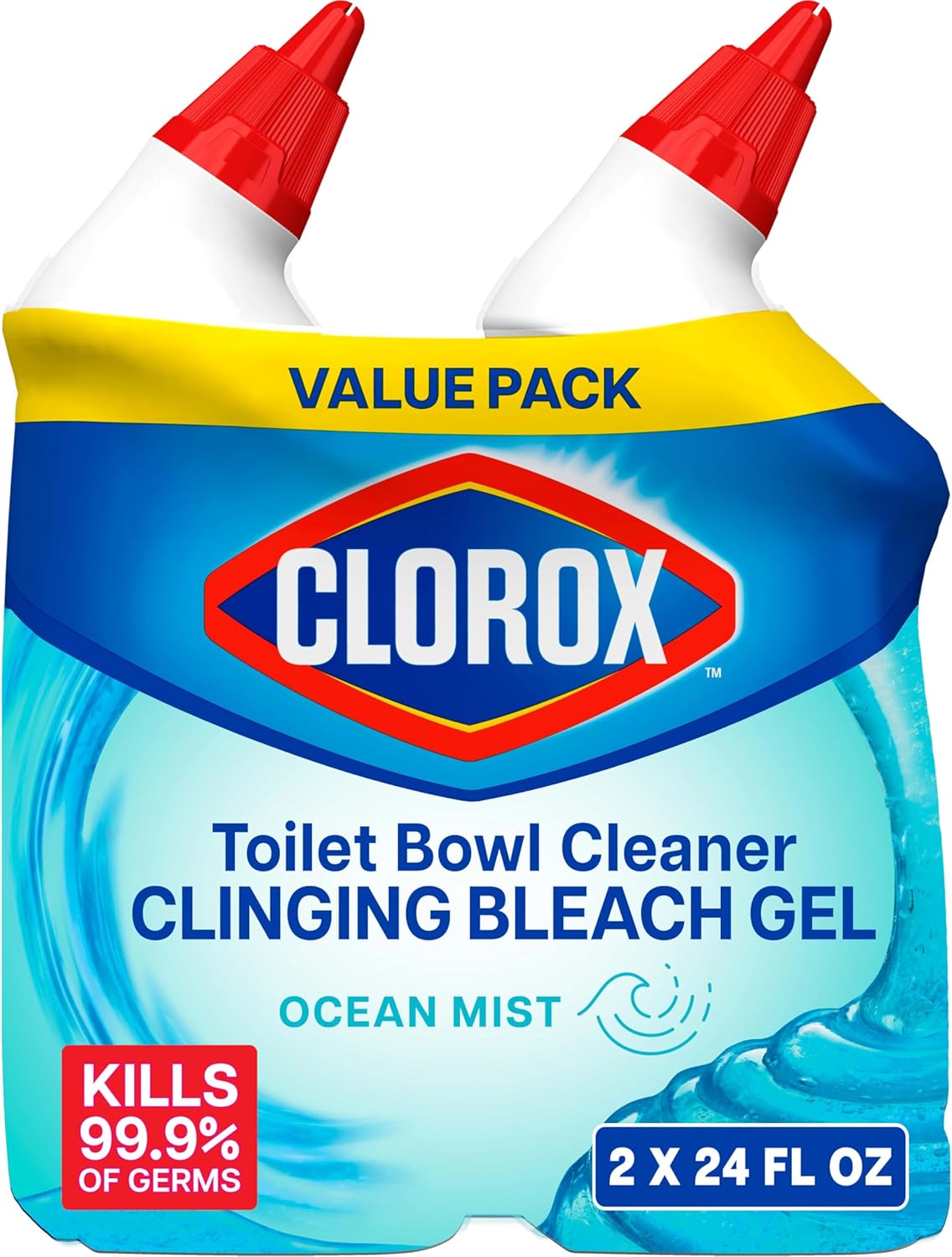 Clorox-Toilet-Bowl-Cleaner-Clinging-Bleach-Gel,-Kills-0.999-of-Bacteria-and-Viruses,-Ocean-Mist,-2162