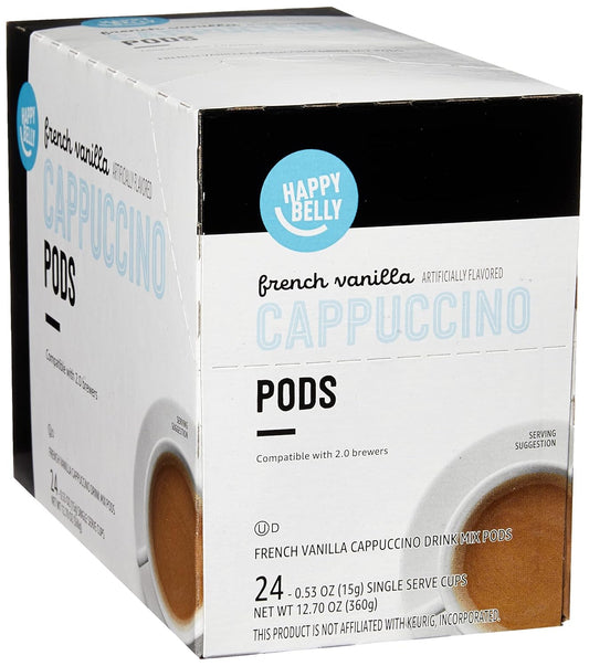 Happy-Belly-Cappuccino-Coffee-Pods-Light-Roast-Compatible-with-2-K-Cup-Brewers,-French-3123