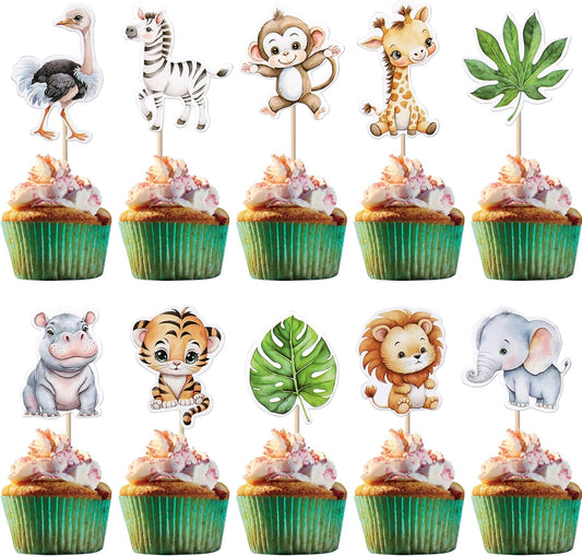 Rsstarxi-40-Pack-Safari-Animals-Cupcake-Toppers-302