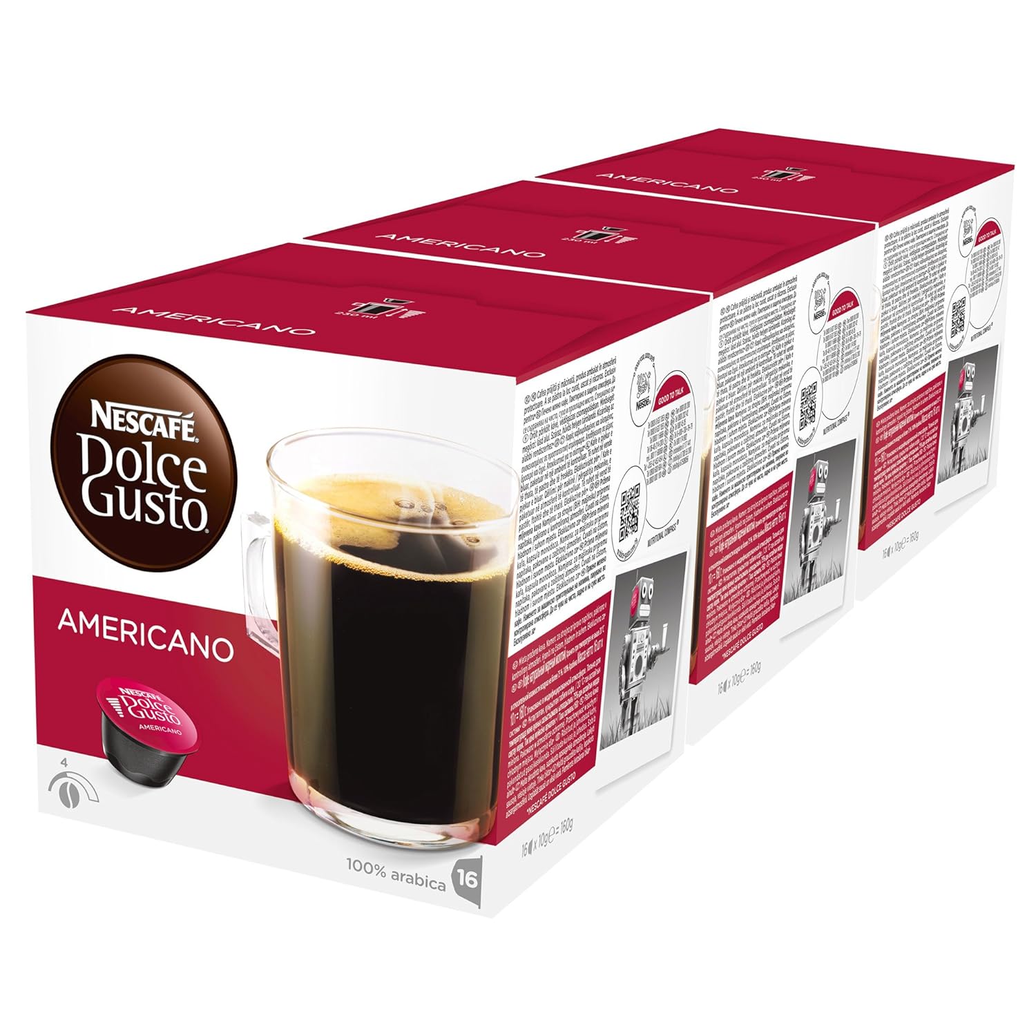 Nescaf?-Dolce-Gusto-Caff?-Americano-16-Capsules-(Pack-of-3,-24-Coffee-pods,Total-500