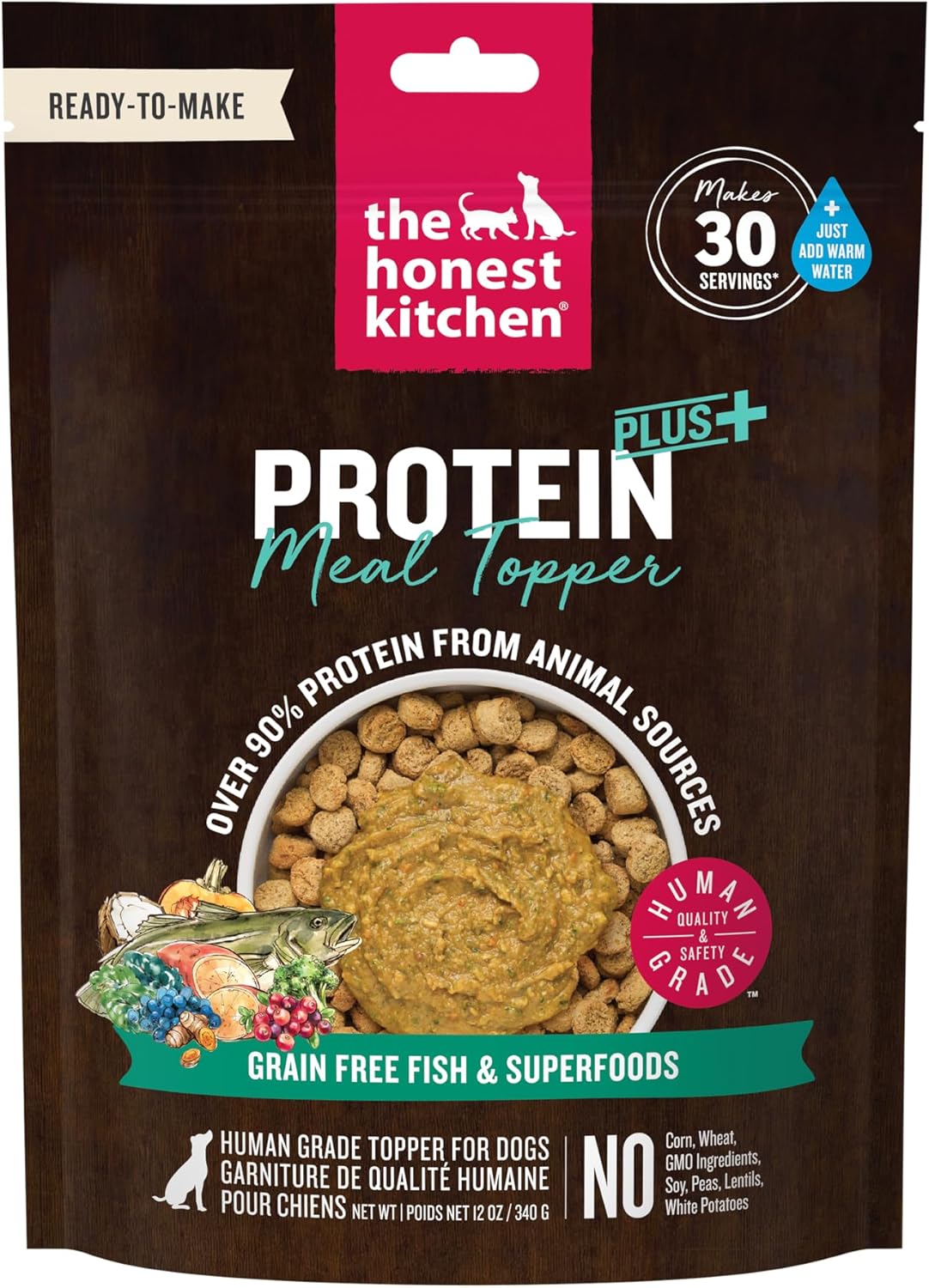The-Honest-Kitchen-Human-Grade-Protein-Plus+-Dehydrated-Meal-Topper:-Grain-Free-Fish-616