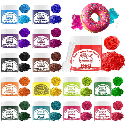 Food-Coloring-Powder-for-Baking---15-Bright-Colors-Powdered-Food-Coloring,-High-Upgraded-454