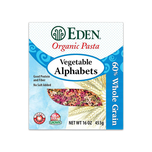 Eden-Pasta-orgánica-alfabetos-vegetales,-0.6-harina-dura-de-entero,-412