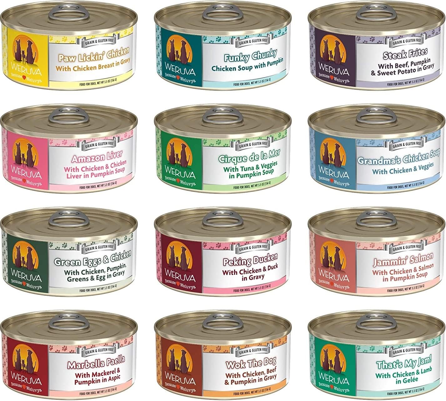 Weruva-Grain-Free-Canned-Dog-Food-Variety-Pack,-5.5-oz-Each,-12-Flavor-1503
