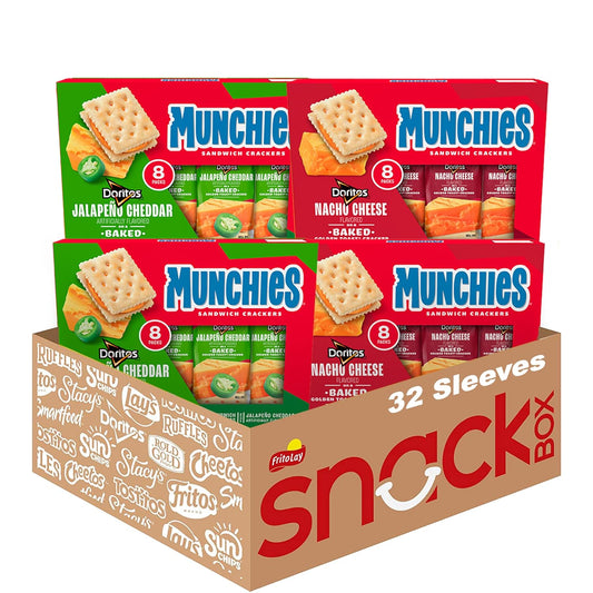 Munchies-Baked-Sandwich-Crackers-Variety-Pack,-Doritos-Nacho-Cheese-and-Jalapeno--Cheddar,-1.38-Oz,-Multicolor,-1113