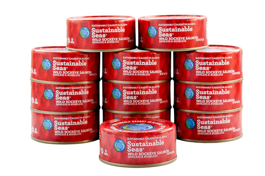 Sustainable-Seas-Wild-Sockeye-Salmón,-sin-piel-y-sin-hueso,-5-onzas,-de-1135