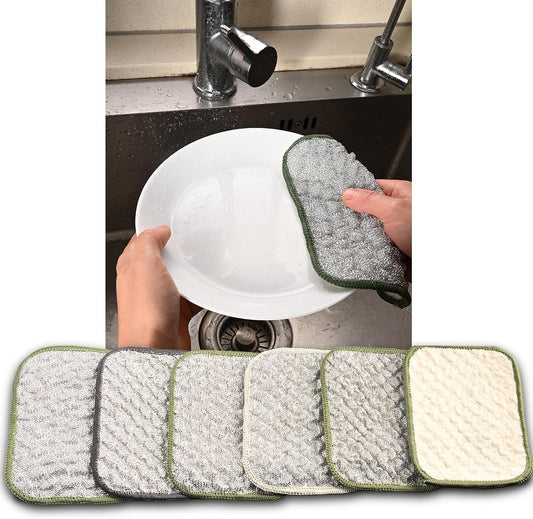 Silver-Microfiber-Scrubbing-Pads,-Non-Scratch-for-Pots,-6-Pack---------136