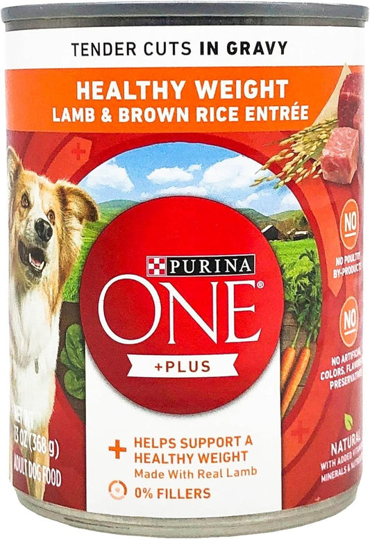 Purina-ONE-SmartBlend¨ Cortes tiernos en salsa de peso saludable Cordero y arroz integral Entree Alimento húmedo para p-------------1095